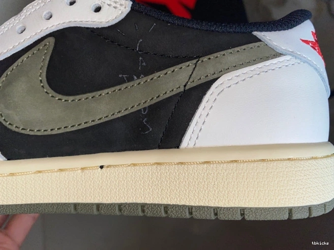 Rep TB WMNS Olive 1 Low Air DZ4137-106 x Travis OG Jordan Scott 0808